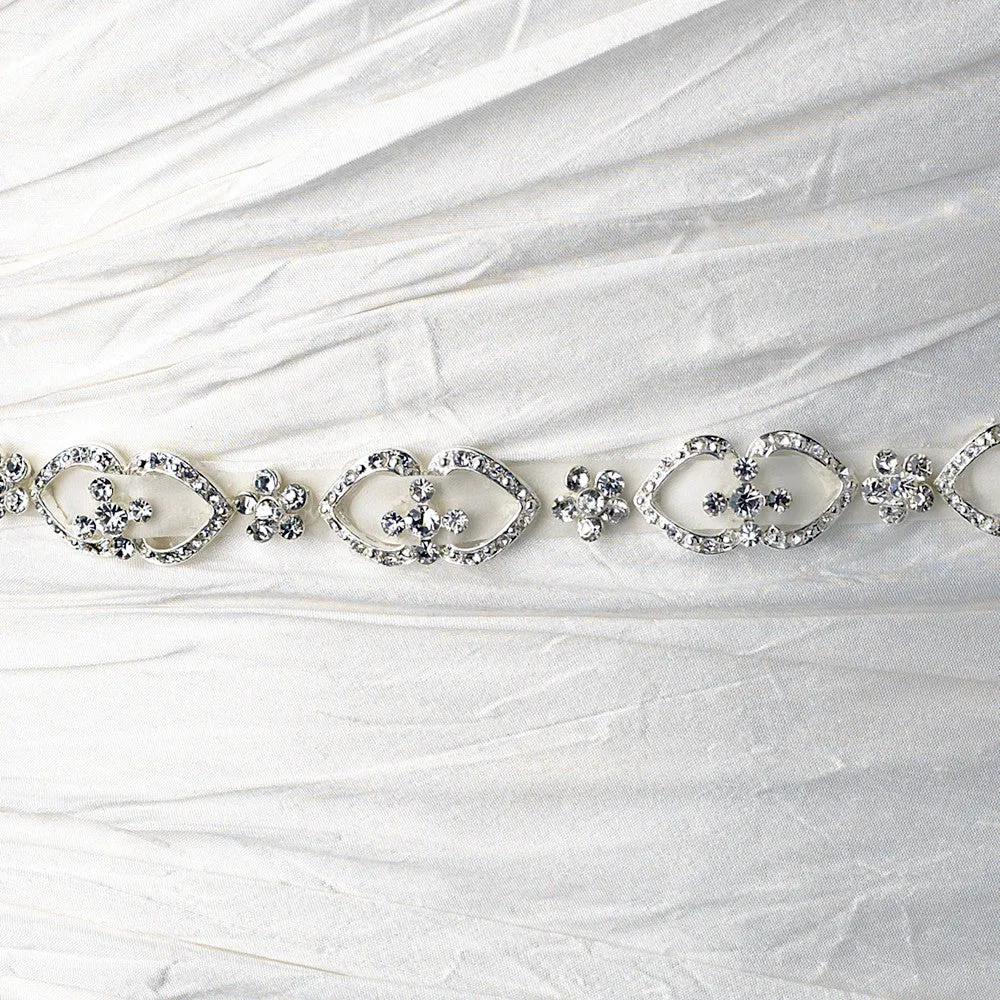 * Elegant White or Ivory Pearl Bridal Wedding Ribbon Bridal Wedding Headband 6469