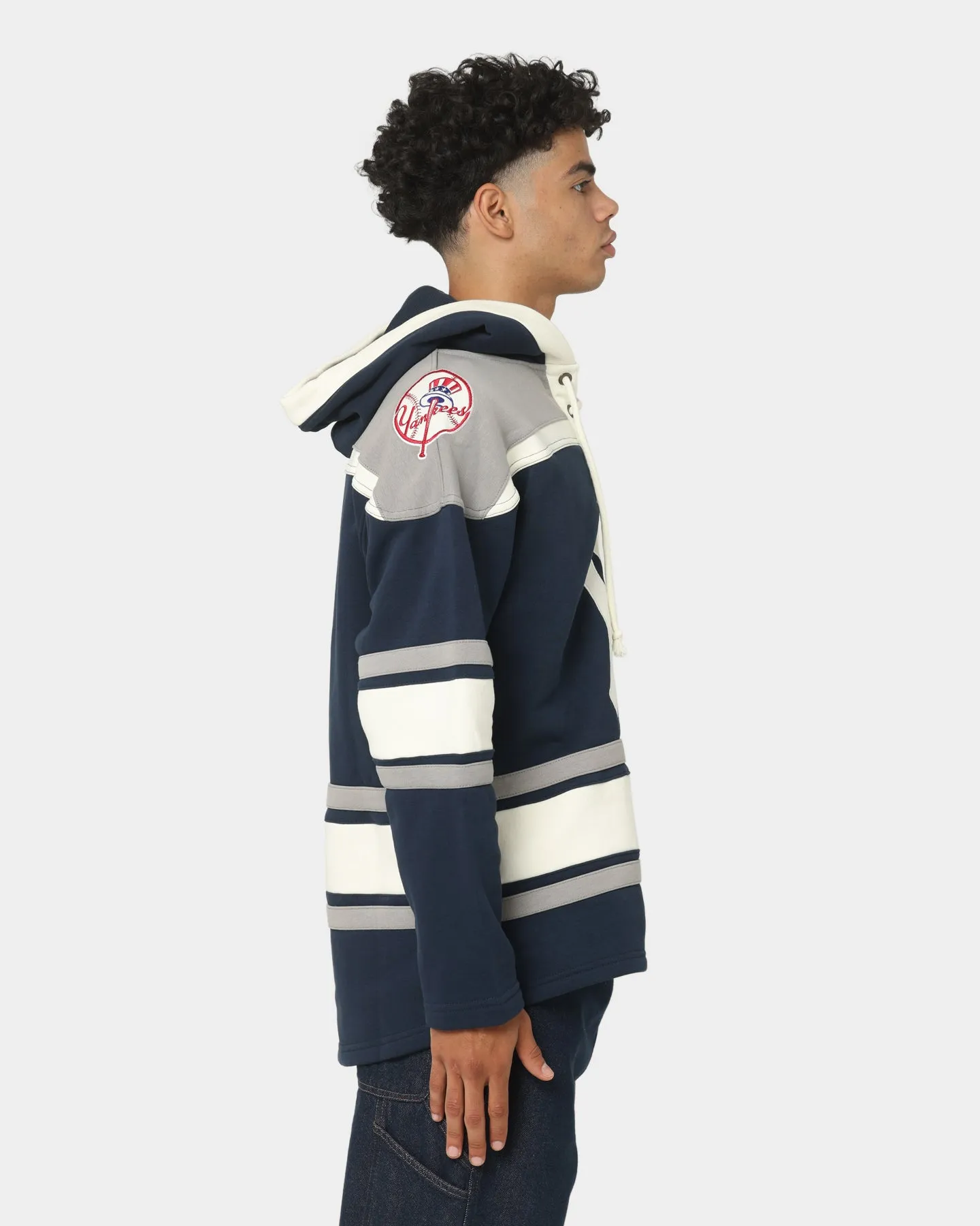 47 Brand New York Yankees Superior Lacer Hoodie Full Navy