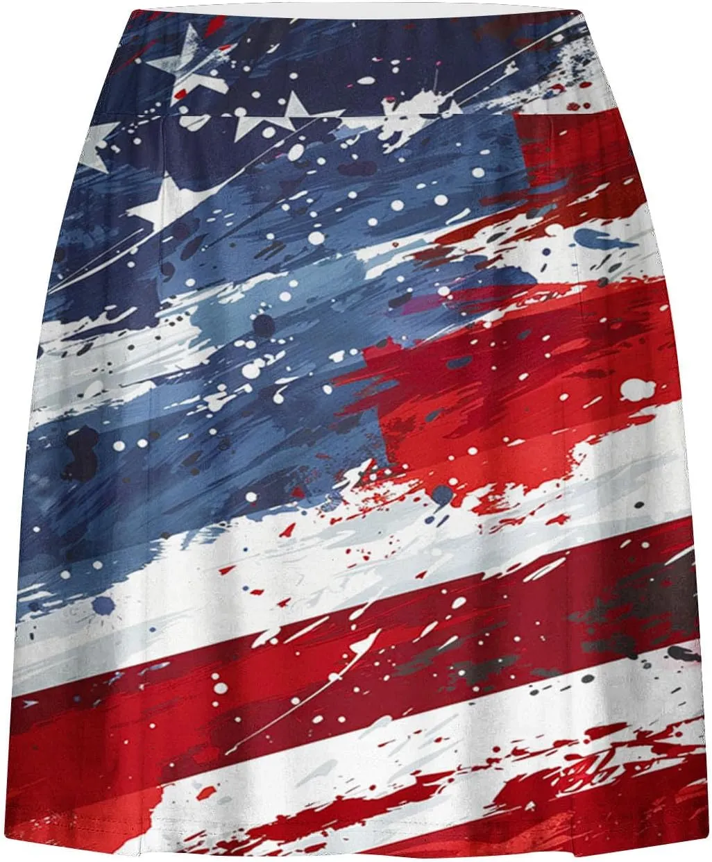 4th of July Skort Patriotic Skirts for Women American Flag Tennis Skirts with Shorts High Waisted Flowy Summer Skorts