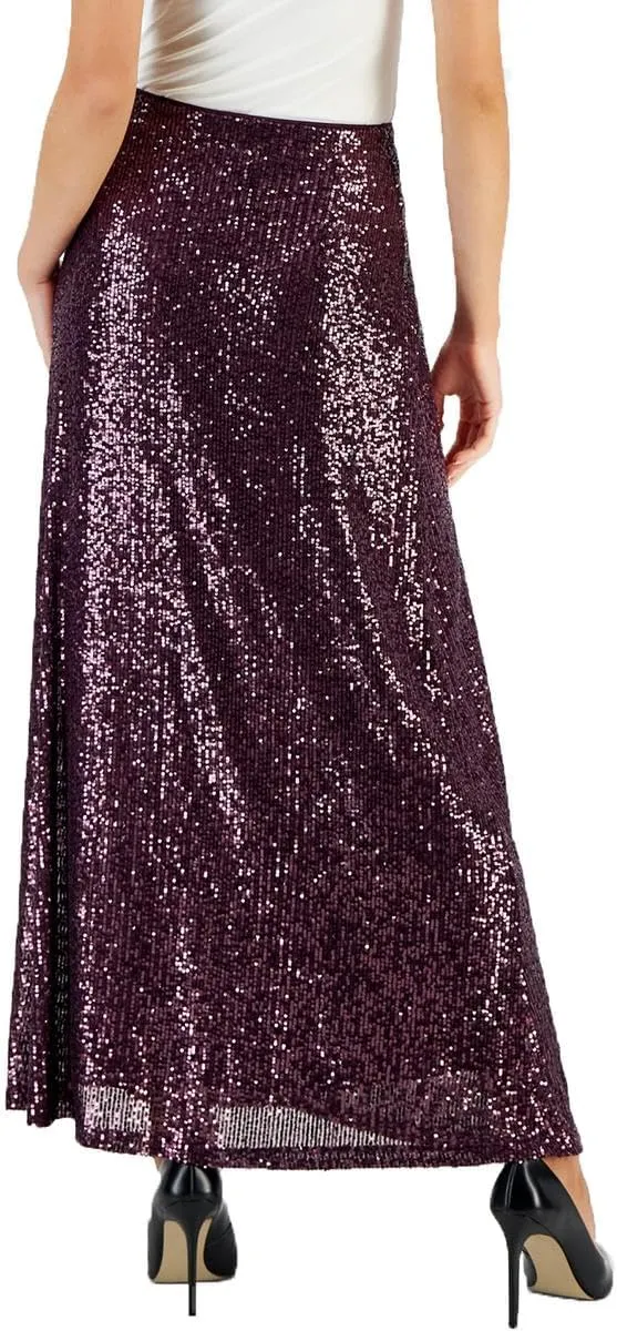 Anne Klein Women's Pull on Maxi Flared Skirt Lined