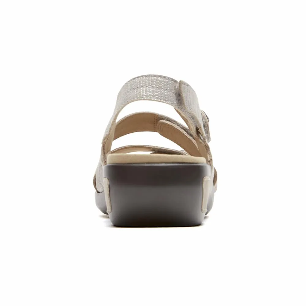 Aravon POWER COMFORT SANDALS THREE STRAP METALLIC SAND