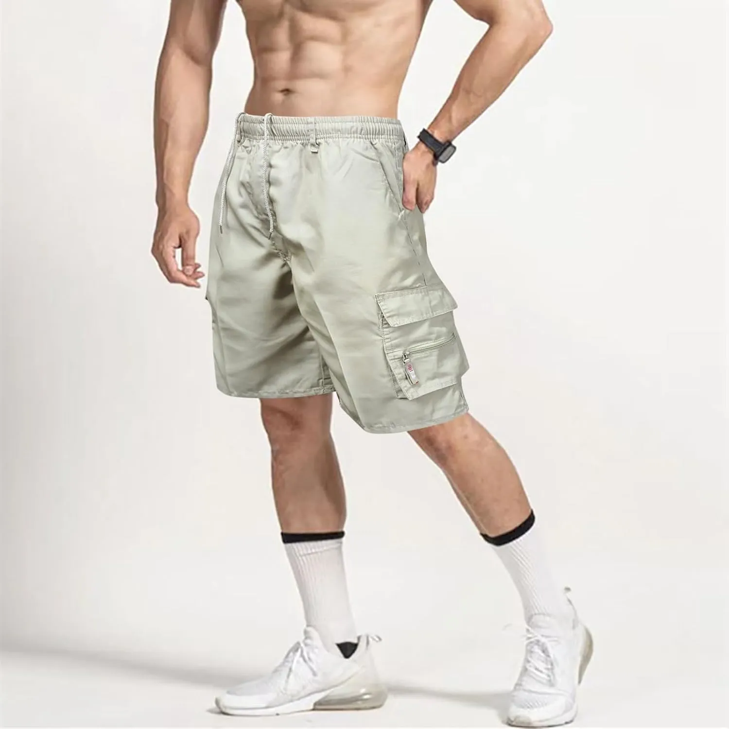 Athletic Shorts for Men with Pockets Workout Elastic Waistband Quick Dry Activewear, Comfy Jogging Sweatpants for Mens