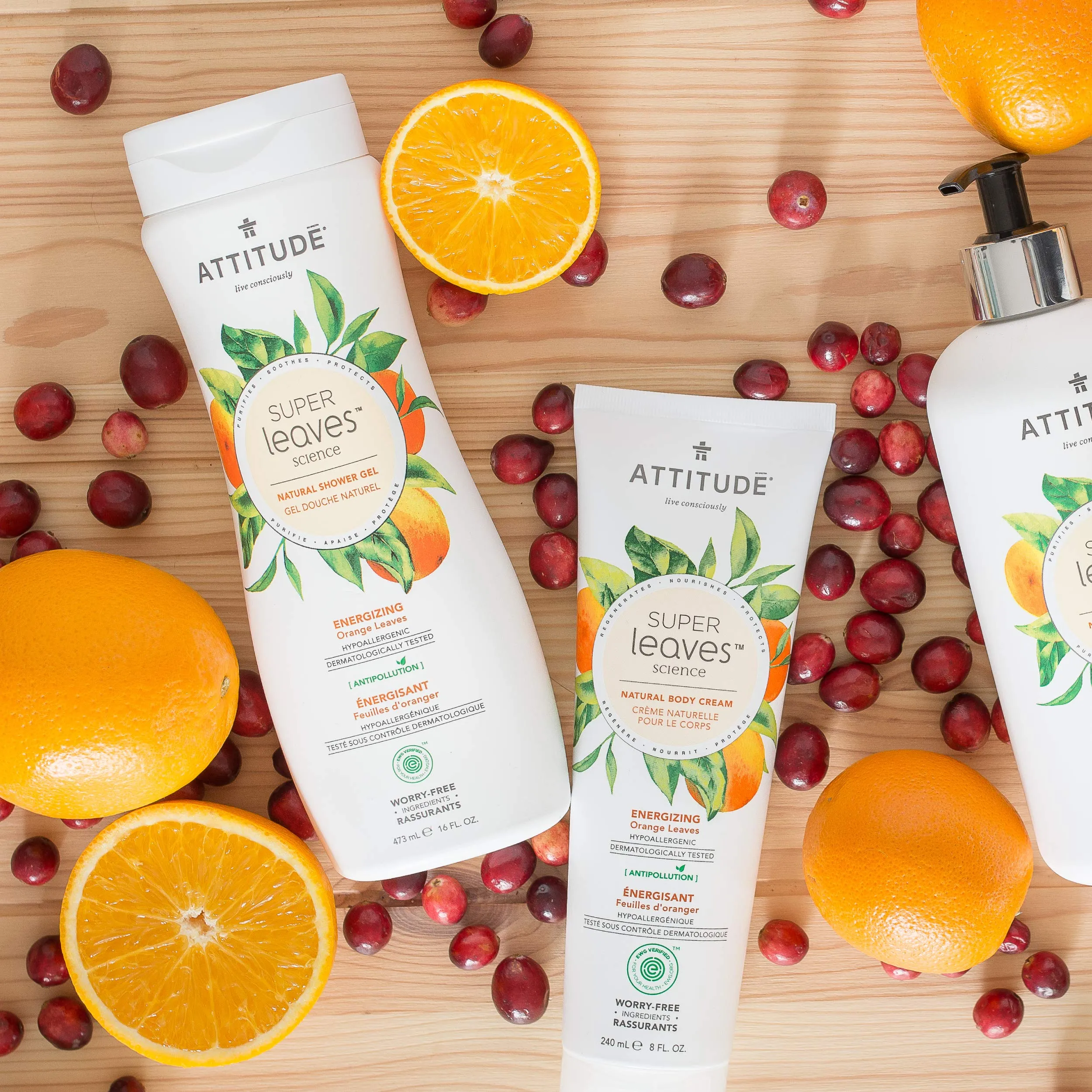 ATTITUDE Super Leaves, Hypoallergenic Energizing Body Cream, Orange Leaves, 8 Fluid Ounce (18198)