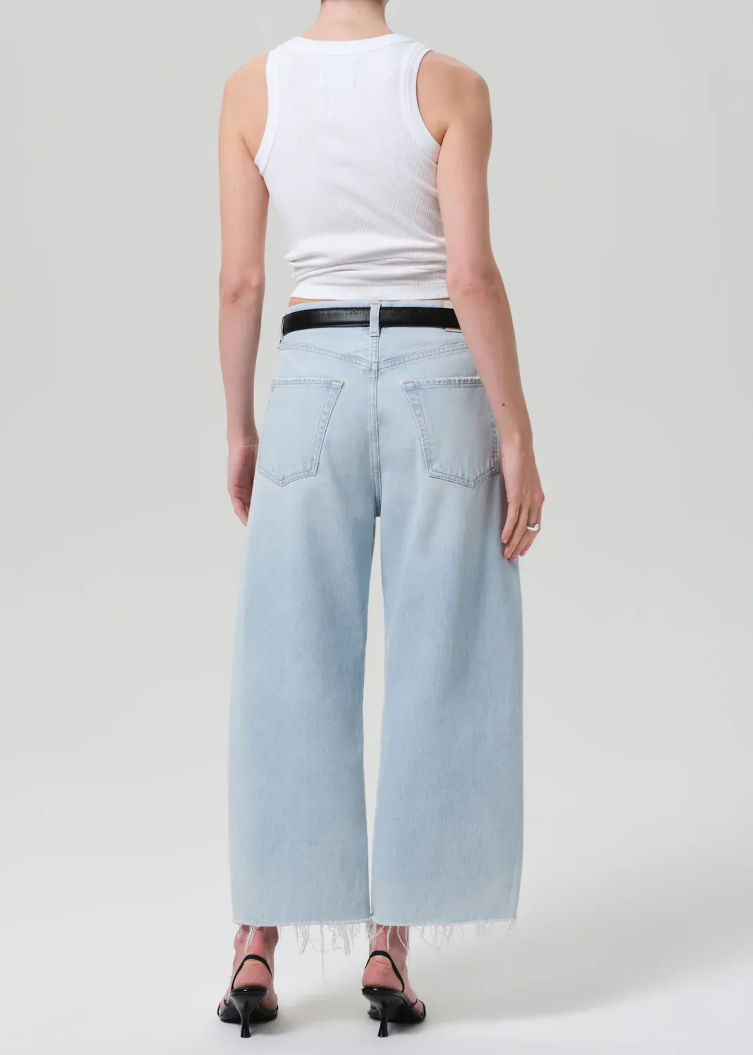 Ayla Baggy Raw Hem Crop Jean