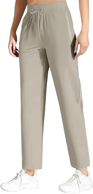 Beeswan Pants for Women Stretch Active Comfy Quick Dry Work Sport Running Sweatpants Summer Breathable Ice Silk Jogger