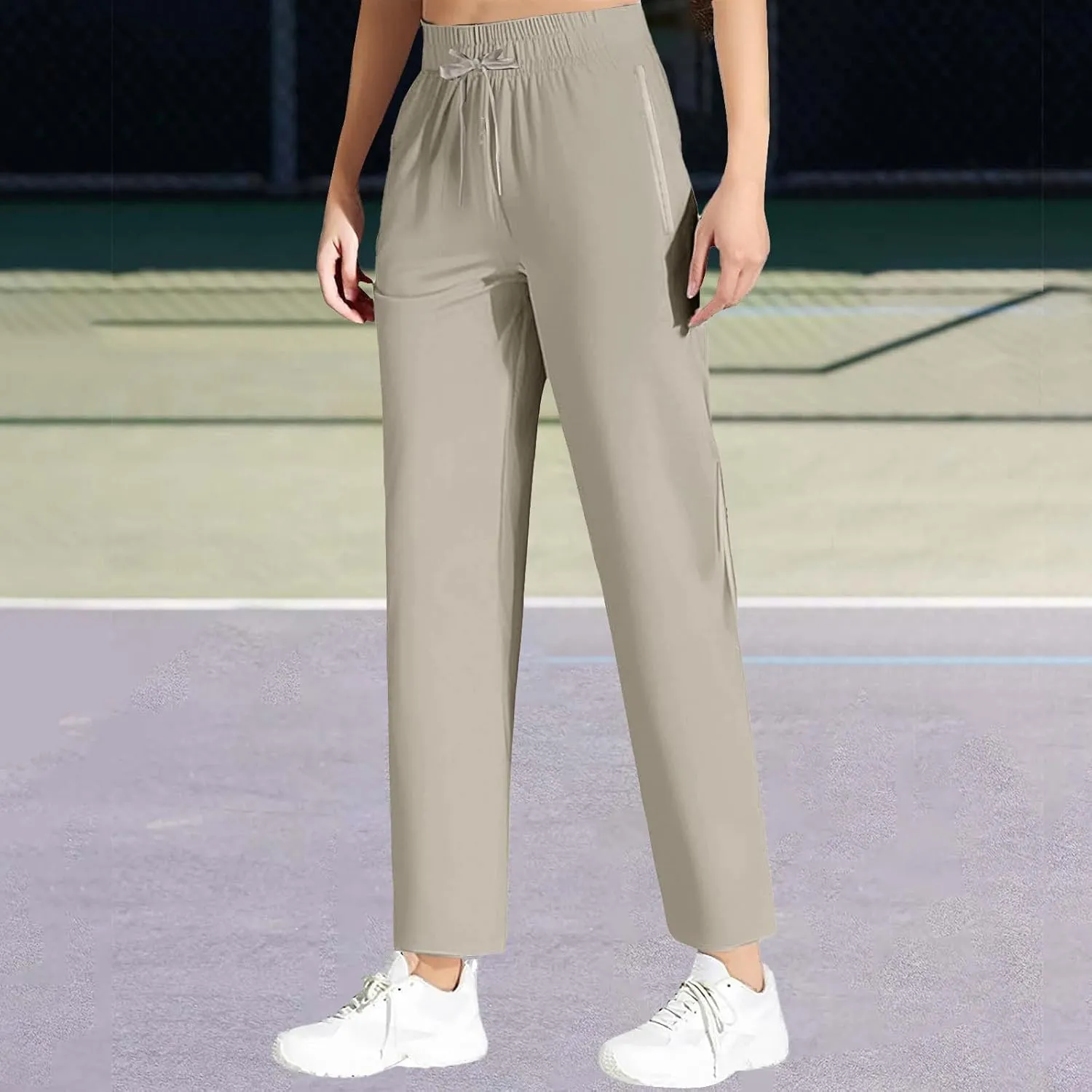 Beeswan Pants for Women Stretch Active Comfy Quick Dry Work Sport Running Sweatpants Summer Breathable Ice Silk Jogger