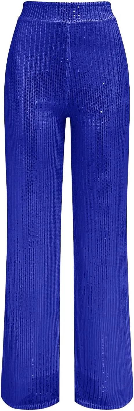 Bell Bottom Pants for Women Cloth High Sequin Women Foot Sexy Pants Fashion Waisted Tape Trousers Lounge Workout