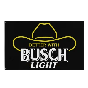 Better With Busch Light Cowboy Flag