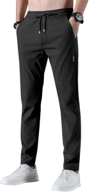 Bevawear Glide Pants Mens Breathable Quick Dry Athletic Pants Stretch Active Drawstring Elastic Waist Hiking Outfits