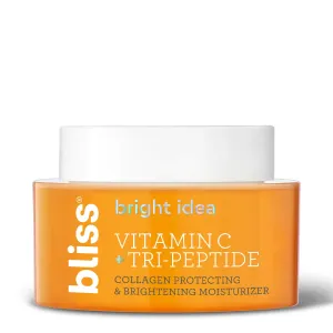 Bliss Bright Idea Vitamin C & Tri-Peptide Collagen-Protecting & Brightening Moisturizer, Hydrates & Brightens Skin, Diminishes Dark Spots, Boosts Skin’s Natural Elasticity, Cruelty-Free & Vegan, 1.7 oz