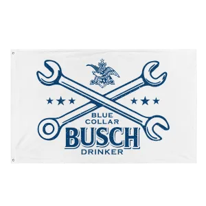 Blue Collar Busch Beer Drinker Flag