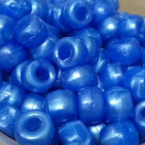 Blue Pearlised - Acrylic Pony Beads