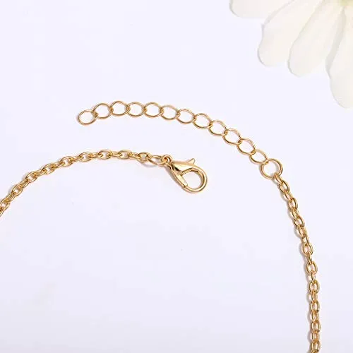 Bomine Boho Head Chain Forehead Crescent Moon Hair Chain Crystal Gypsy Jewelry Headpieces Hair Acessories for Women and Girls (Gold)
