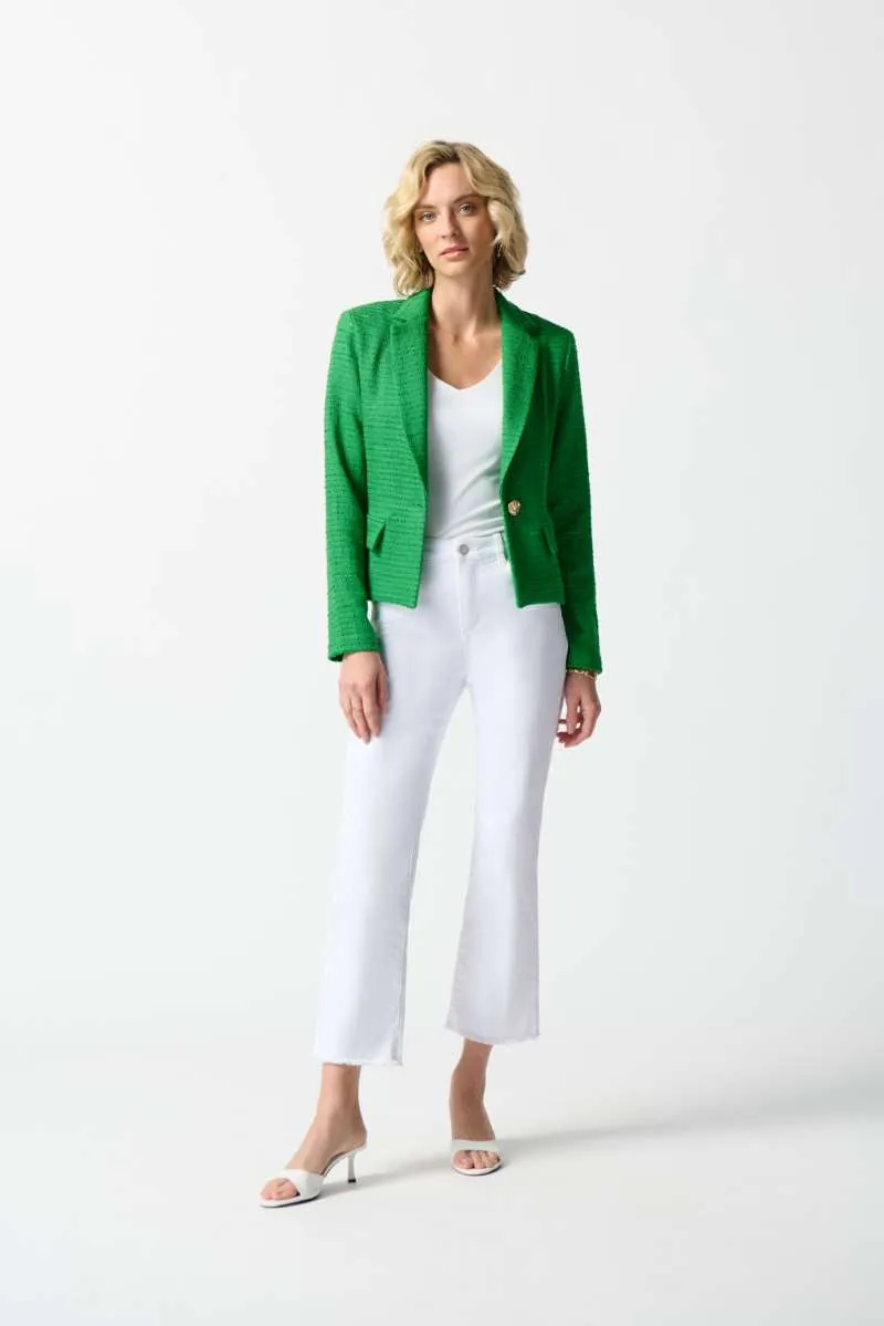 Bouclé Boxy Blazer in Island Green 242196 by Joseph Ribkoff