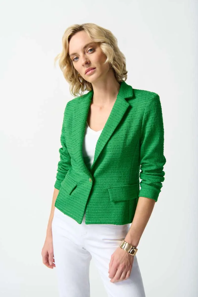 Bouclé Boxy Blazer in Island Green 242196 by Joseph Ribkoff