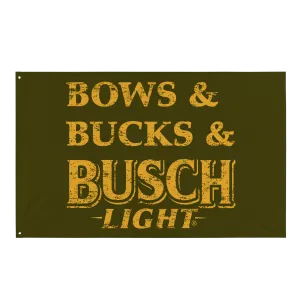 Bows & Bucks & Busch Light Flag