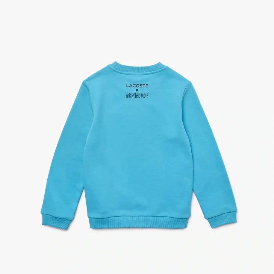 Boys Lacoste x Peanuts Print Organic Cotton Sweatshirt-Blue/WhiteQ54-SJ7890