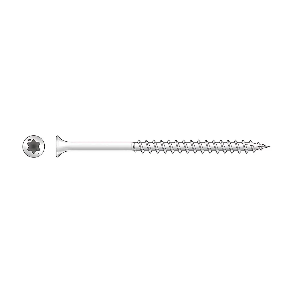 Bugle-Head Wood Screw, 6-Lobe Drive - #8 x 2 in. T-20, Type 305 (5 lb.)