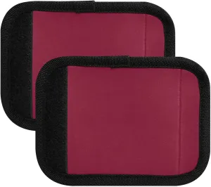 Burgundy Luggage Identifier Handle Wrap, 5.9x4.3in, Moisture Absorbent & Comfortable Grip for Suitcases & Bags, One Sizex2