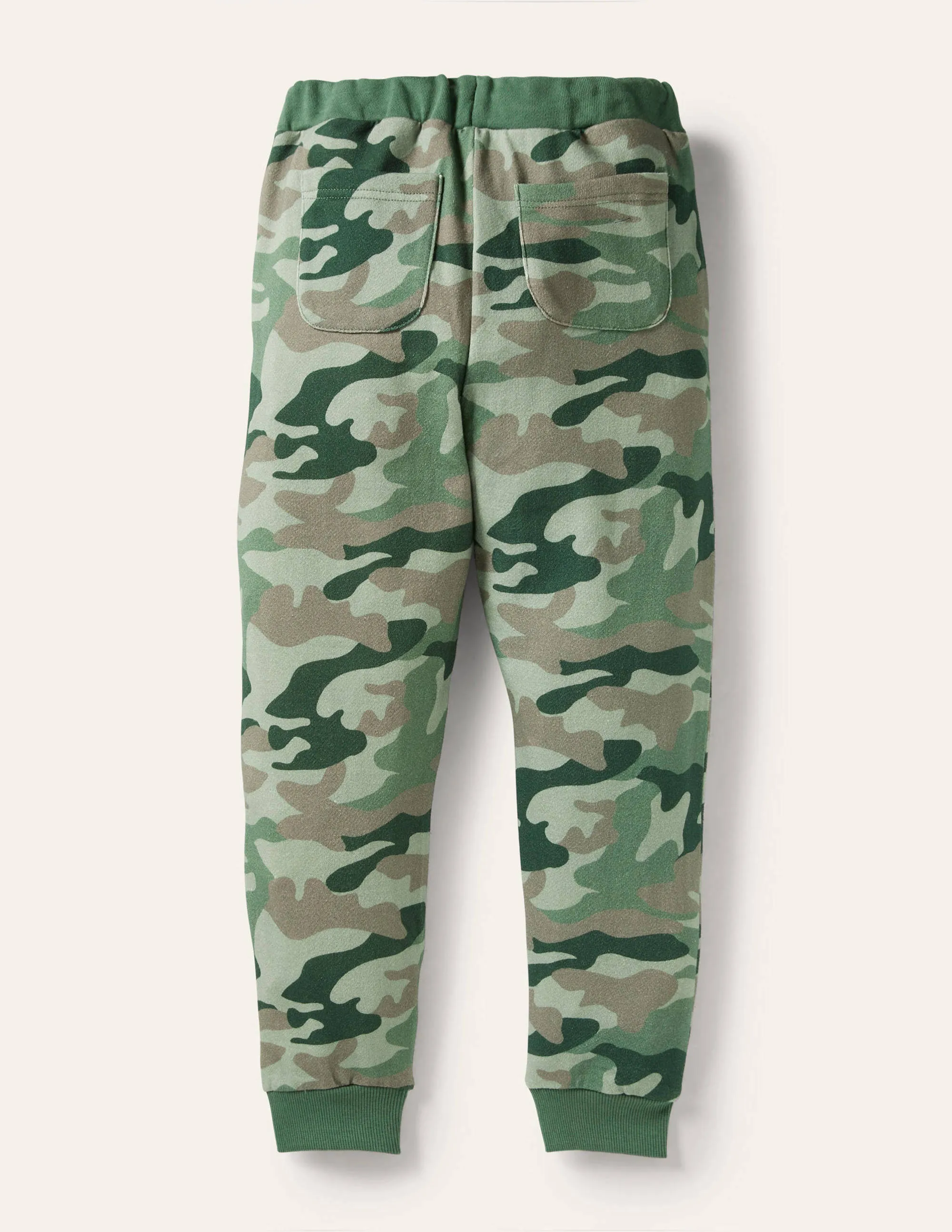 Camo Badge Joggers-Soft Green Camouflage