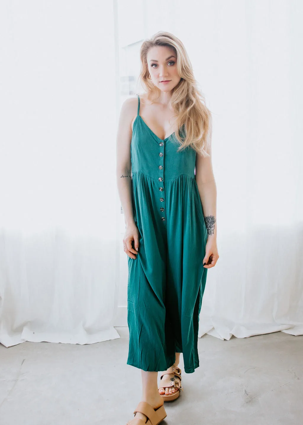 Can't Deny Button Down Jumpsuit