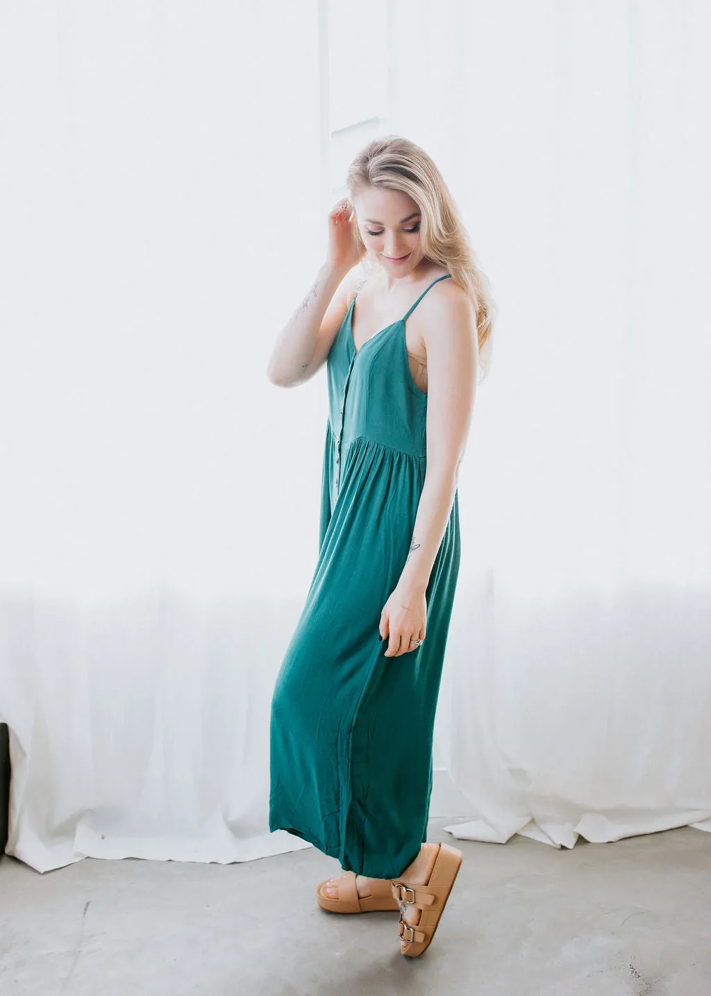 Can't Deny Button Down Jumpsuit