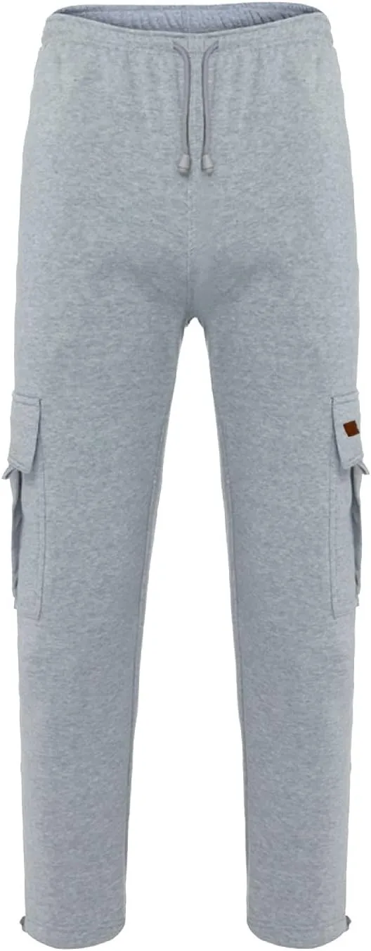 Cargo Pants For Men Mens Trendy Heavyweight Cargo Fleece Sweatpants Stretch Elastic Sports Jogger Trousers Pants