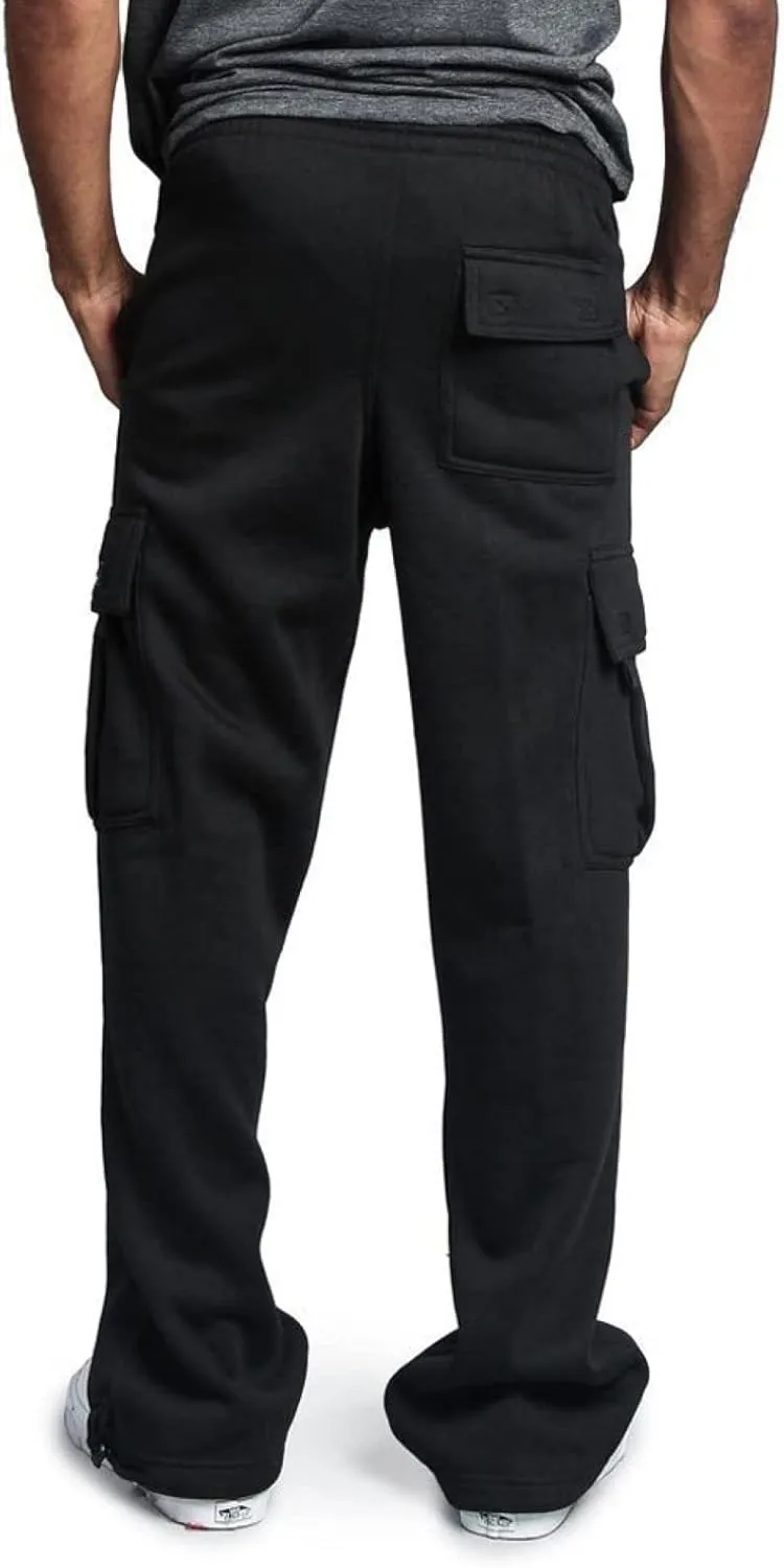 Cargo Pants For Men Mens Trendy Heavyweight Cargo Fleece Sweatpants Stretch Elastic Sports Jogger Trousers Pants