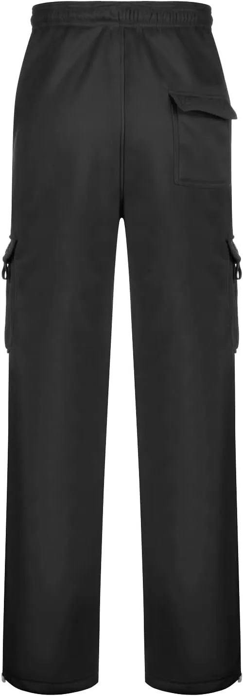 Cargo Pants For Men Mens Trendy Heavyweight Cargo Fleece Sweatpants Stretch Elastic Sports Jogger Trousers Pants