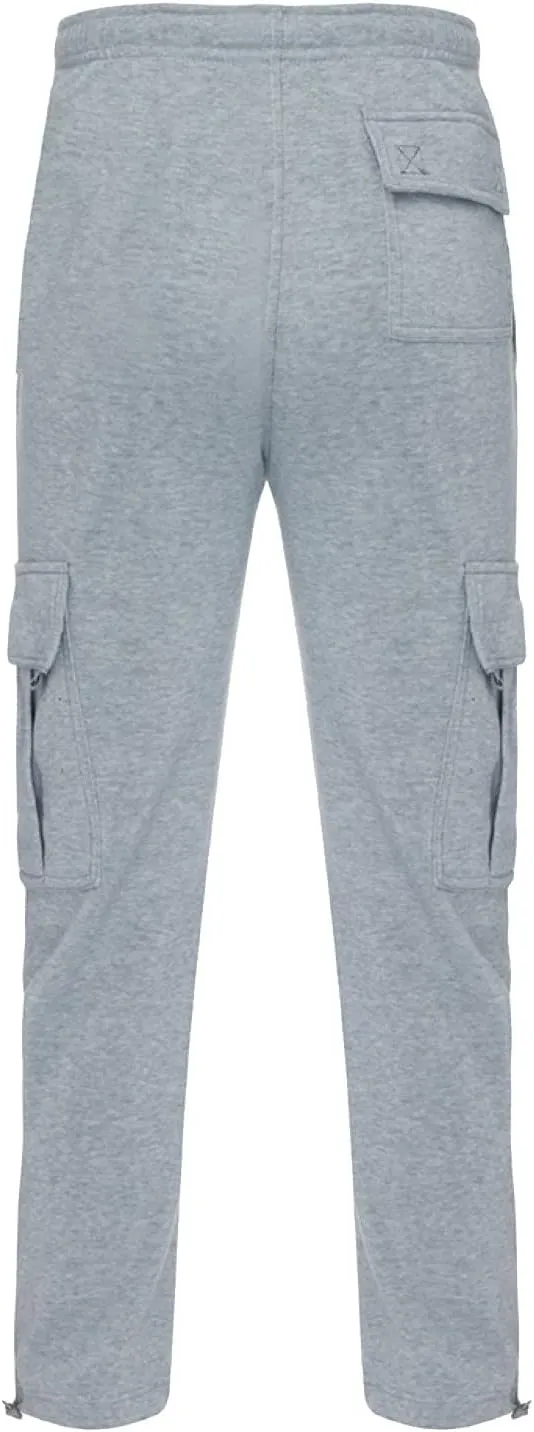 Cargo Pants For Men Mens Trendy Heavyweight Cargo Fleece Sweatpants Stretch Elastic Sports Jogger Trousers Pants