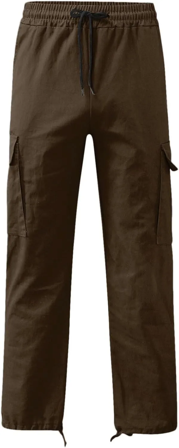 Cargo Pants for Men,Fashion Pants Loose Fit Straight-Leg Trousers Hiking Joggers with Pockets Mens Pants Overalls