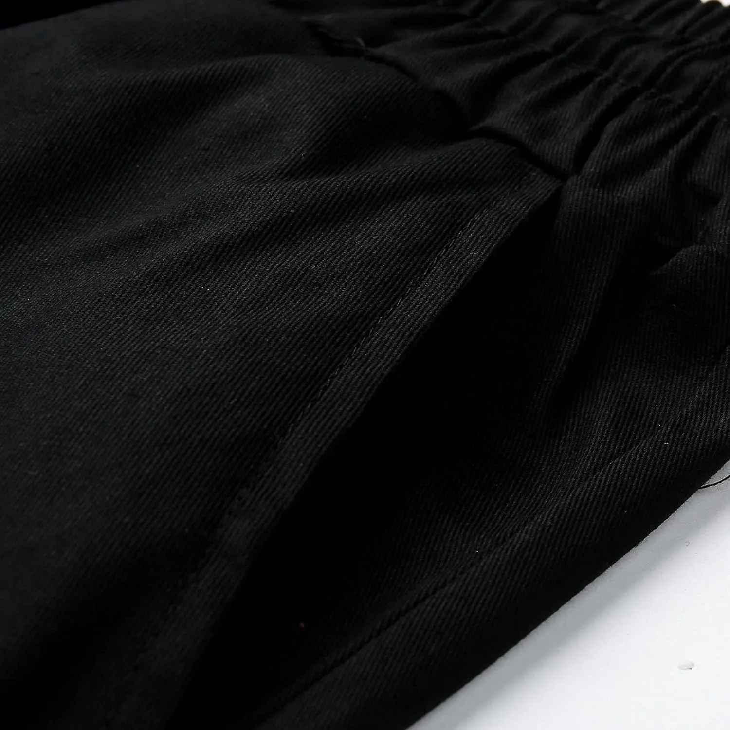 Cargo Pants for Men,Hiking Outdoor Joggers Pants Cotton Drawstring Cargo Pants Twill Track Jogging Sweatpants