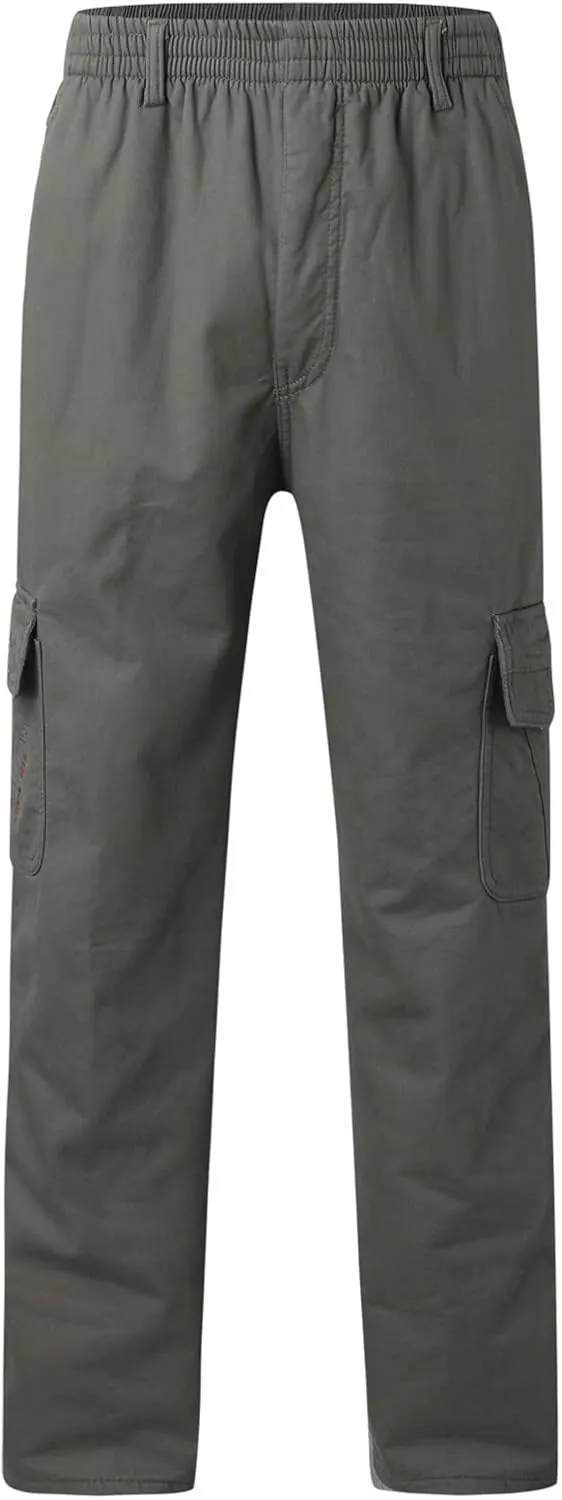 Cargo Pants for Men,Mens Pants Cargo Joggers Fleece Sweatpants Casual Pant with Pockets Chino Slim Fit Trousers