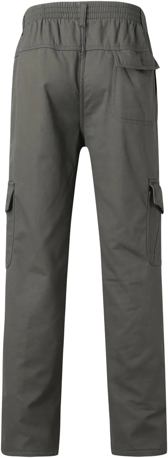Cargo Pants for Men,Mens Pants Cargo Joggers Fleece Sweatpants Casual Pant with Pockets Chino Slim Fit Trousers