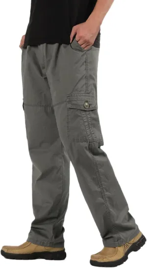 Cargo Pants for Men,Mens Pants Cargo Joggers Fleece Sweatpants Casual Pant with Pockets Chino Slim Fit Trousers