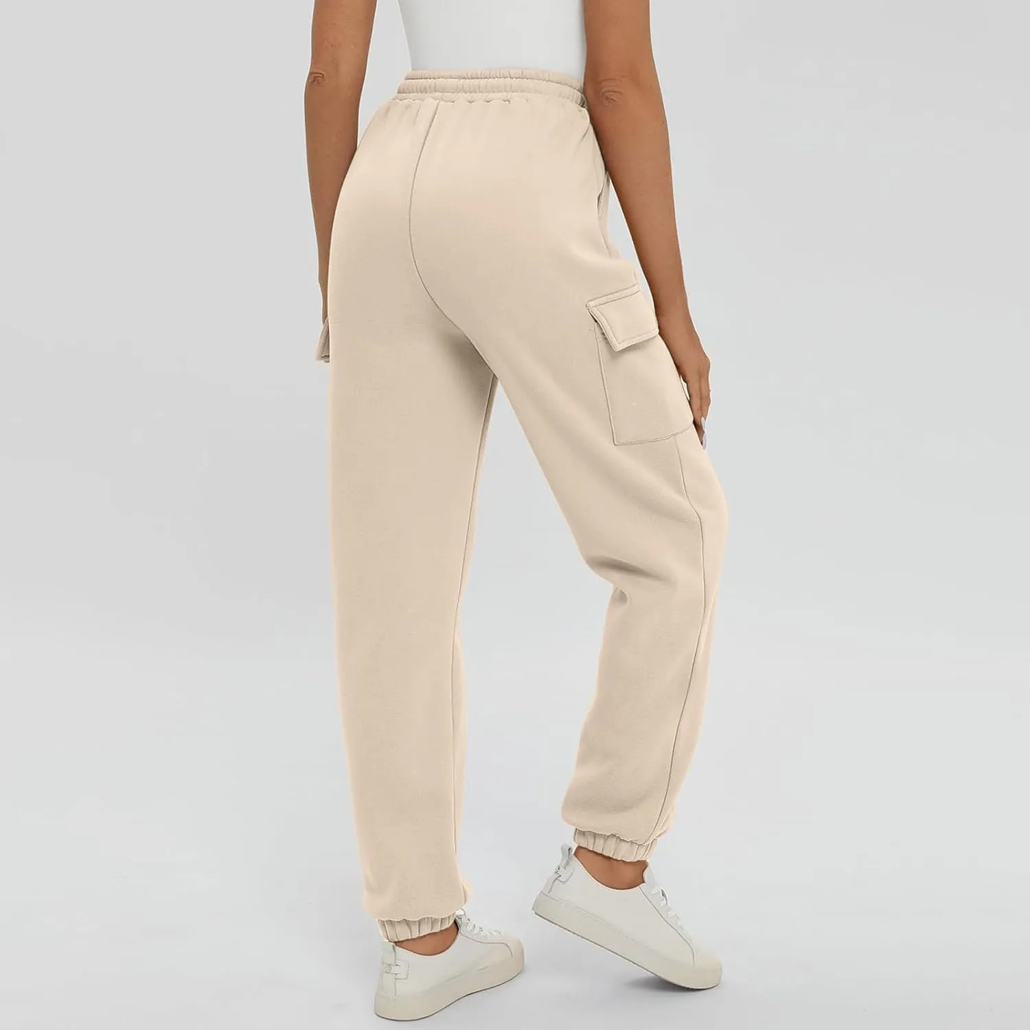 Cargo Sweatpants for Teen Girls Cinch Bottom Baggy Trousers High Waisted Soft with Pockets Lounge Pants Joggers Comfy