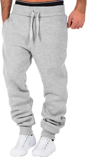 Cargo Trousers for Men Track Pants Gym Running Workout Sweatpants with Zipper Pockets Mens Sweatpants with Pockets
