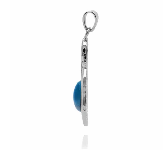 Caribbean Larimar Infinity Pendant Necklace