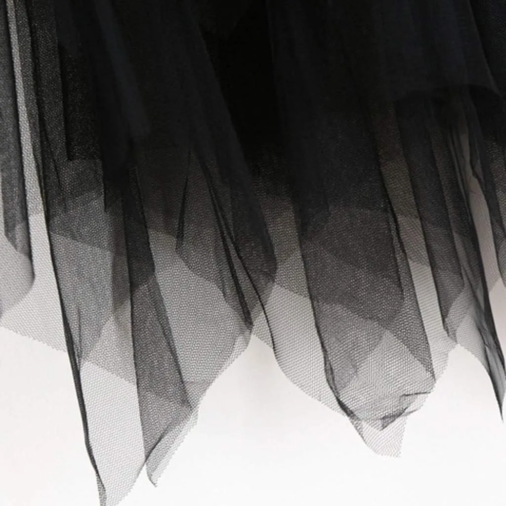 Casual Womens Comfortable High Waist Pleated Tutu Skirt Ladies Midi Skirt Pleated Mini Skirt