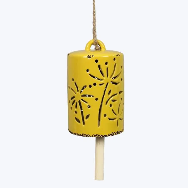 Ceramic Mustard Dandelion Windchime