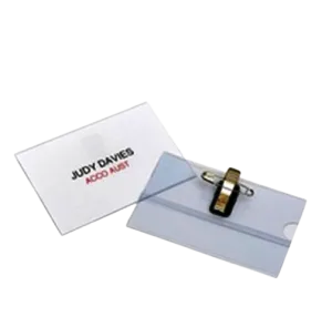 Clipp Name Badges Clear Box of 48Pcs