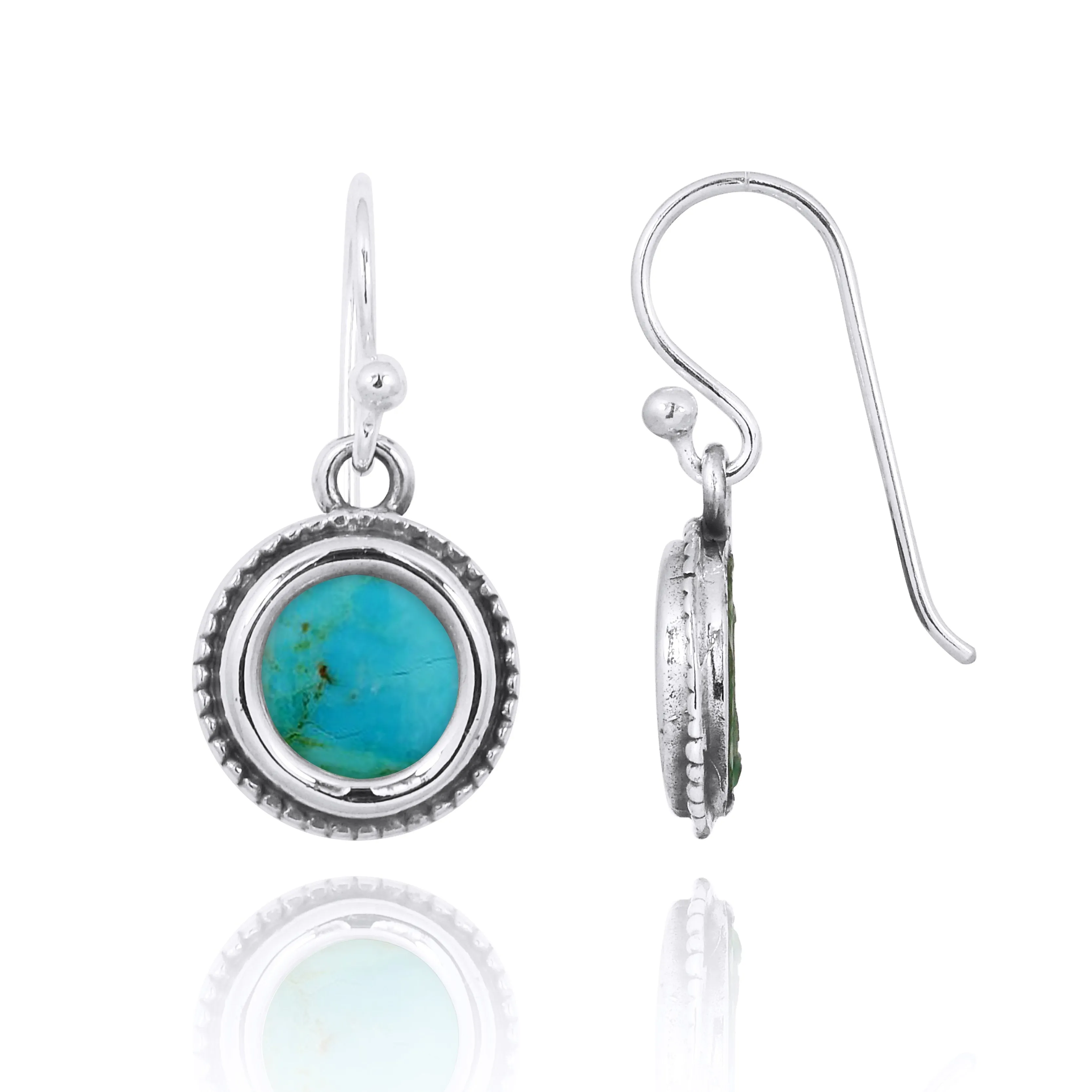 Compressed Turquoise  Drop Earrings