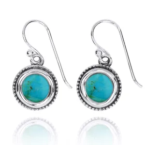 Compressed Turquoise  Drop Earrings