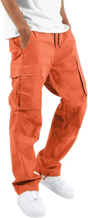 Corduroy PantMen's Cargo Pants Twill Chino Pants Joggers Loose Fit Hiking Trousers Tapered Pants Athletic SweatpantsOveralls for Men