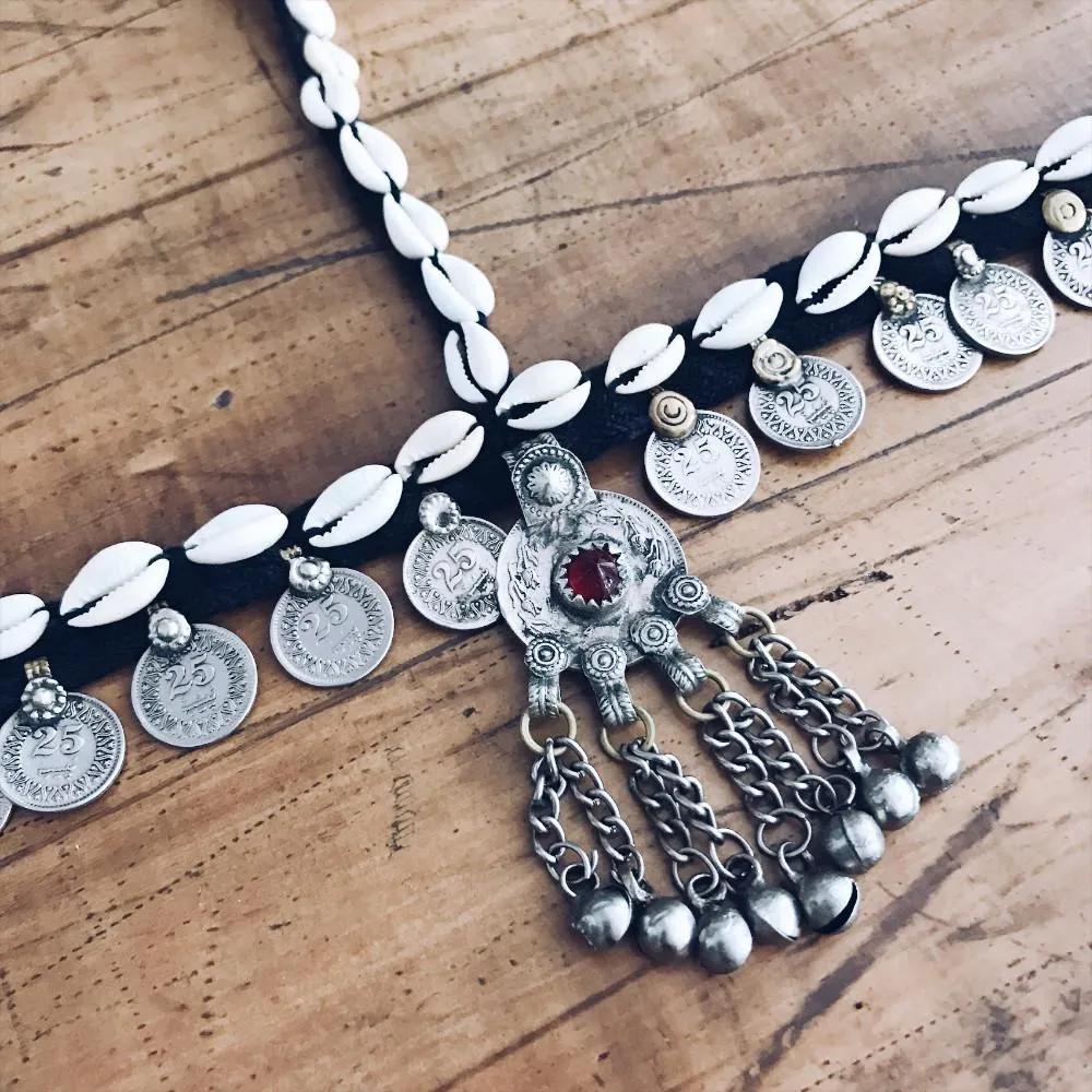 Cowrie Shell & Coins Headpiece