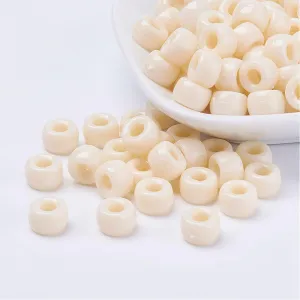 Cream Opaque - Acrylic Pony Beads