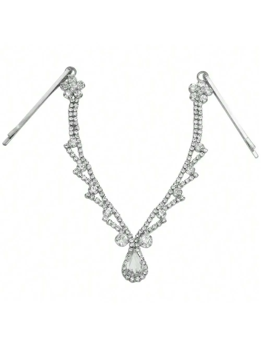 Cross-Border Crystal Water Drop Rhinestone Forehead Chain Bridal Headpiece Bohemian Hair Accessories Tiaras