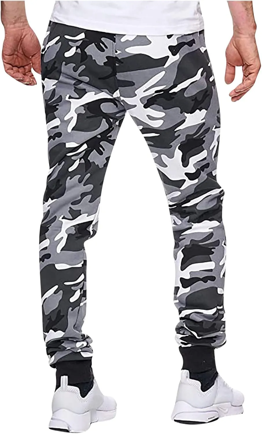 Ctreela Camo Jogger Pant for Men Fashion Drawstring Joggers Sweatpants Outdoor Workout Jogging Track Pants Active Sportswear
