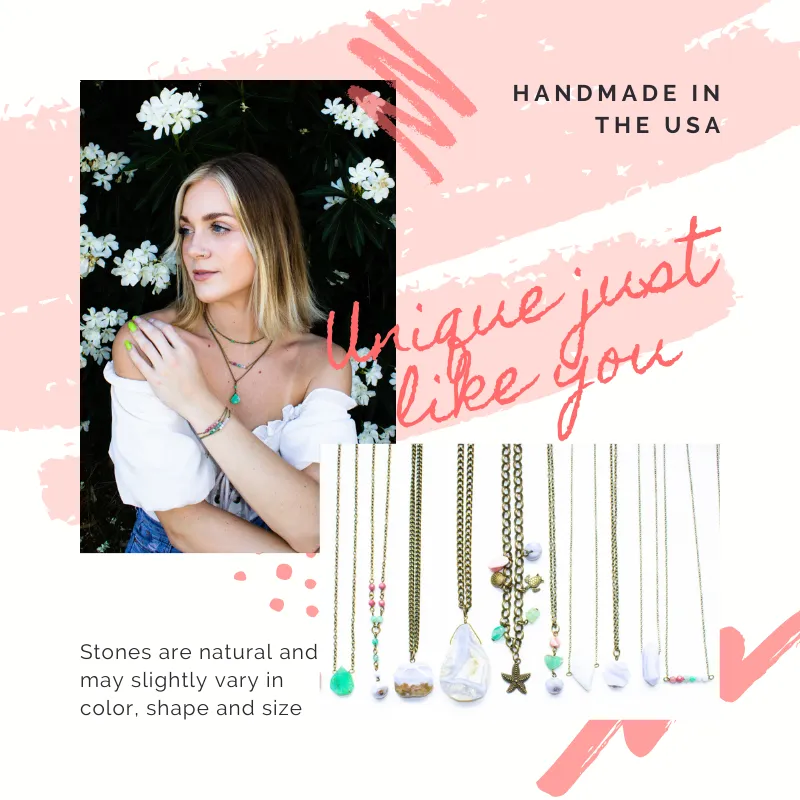 Dainty Chrysoprase Bar Necklace - Coastal Collection