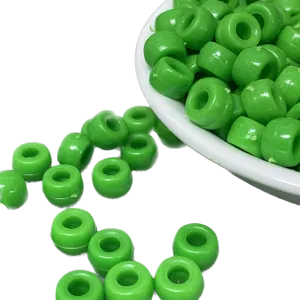 Dark Green Opaque - Acrylic Pony Beads